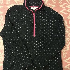 Vineyard Vines Black Fleece with Pink Accents